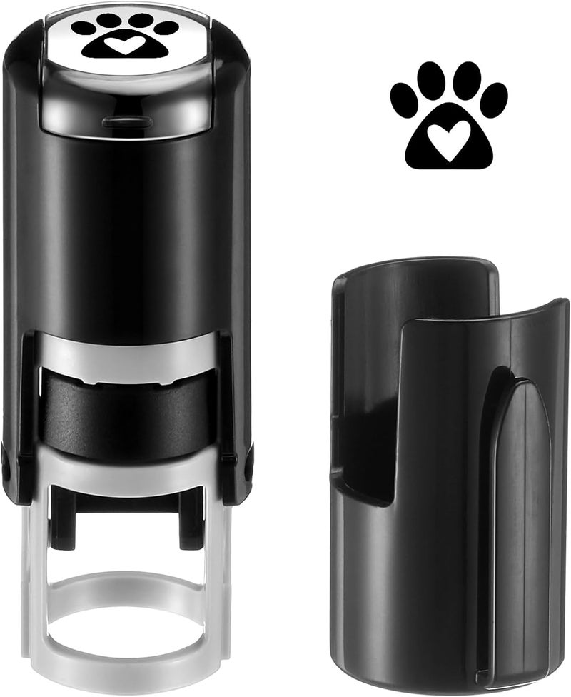 Supervitae 2 Pack Love Dog Paws Print Stamps Ink Stamper Mini Self Inking Stamps for Party Activities Craft Supplies - Image 3